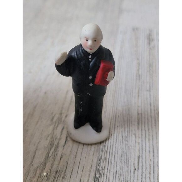 Ceramic Mini grandpa book village accessory xmas - Picture 4 of 5
